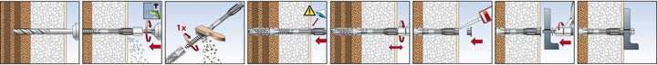 fischer Abstandsmontagesystem TherMax 8/100 M 6 für Dämmstoffe, Dämmstoffdübel zur Befestigung leich