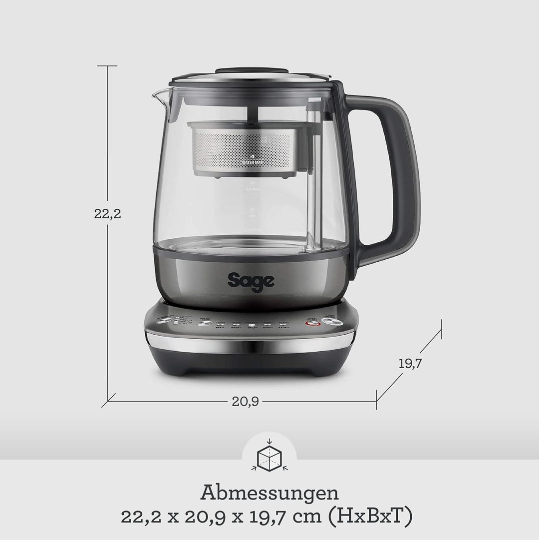 Sage Appliances STM700 the Tea Maker Compact, Teeautomat, 1 Liter, Edelstahl 1 L
