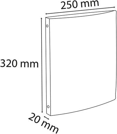 Exacompta 511999E 10er Pack Ringbuch OPAK aus mittelfestem Kunststoff für DIN A4, 4-O Ring Mechanik