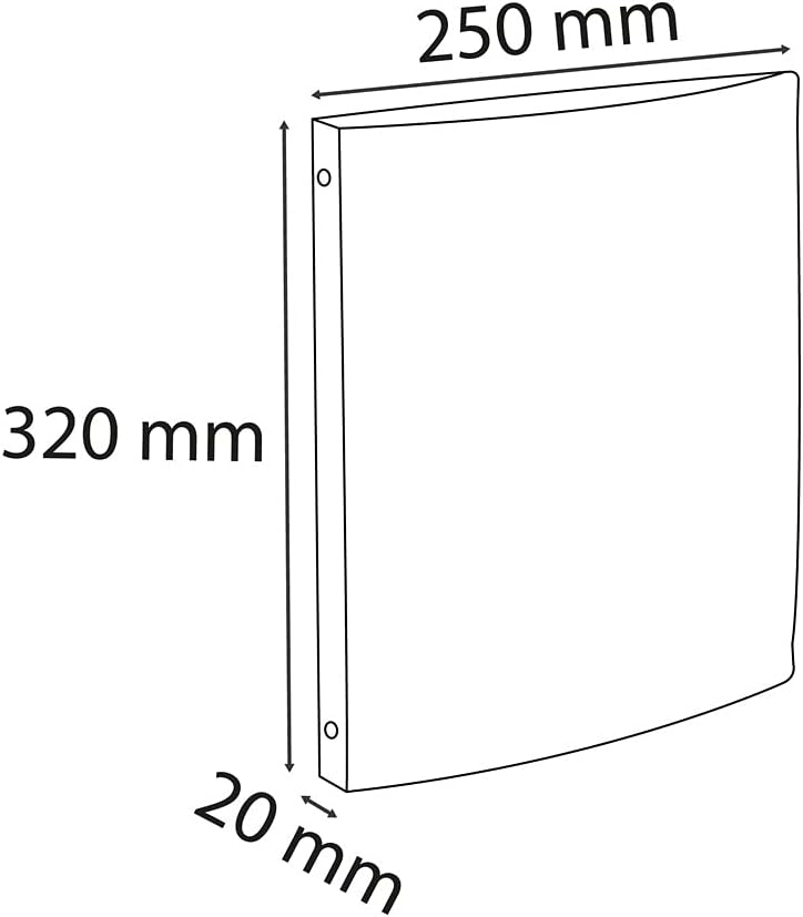 Exacompta 511999E 10er Pack Ringbuch OPAK aus mittelfestem Kunststoff für DIN A4, 4-O Ring Mechanik