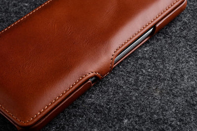 STILGUT Book Case kompatibel mit Google Pixel 7 Hülle aus Leder mit Clip-Verschluss, Lederhülle, Kla