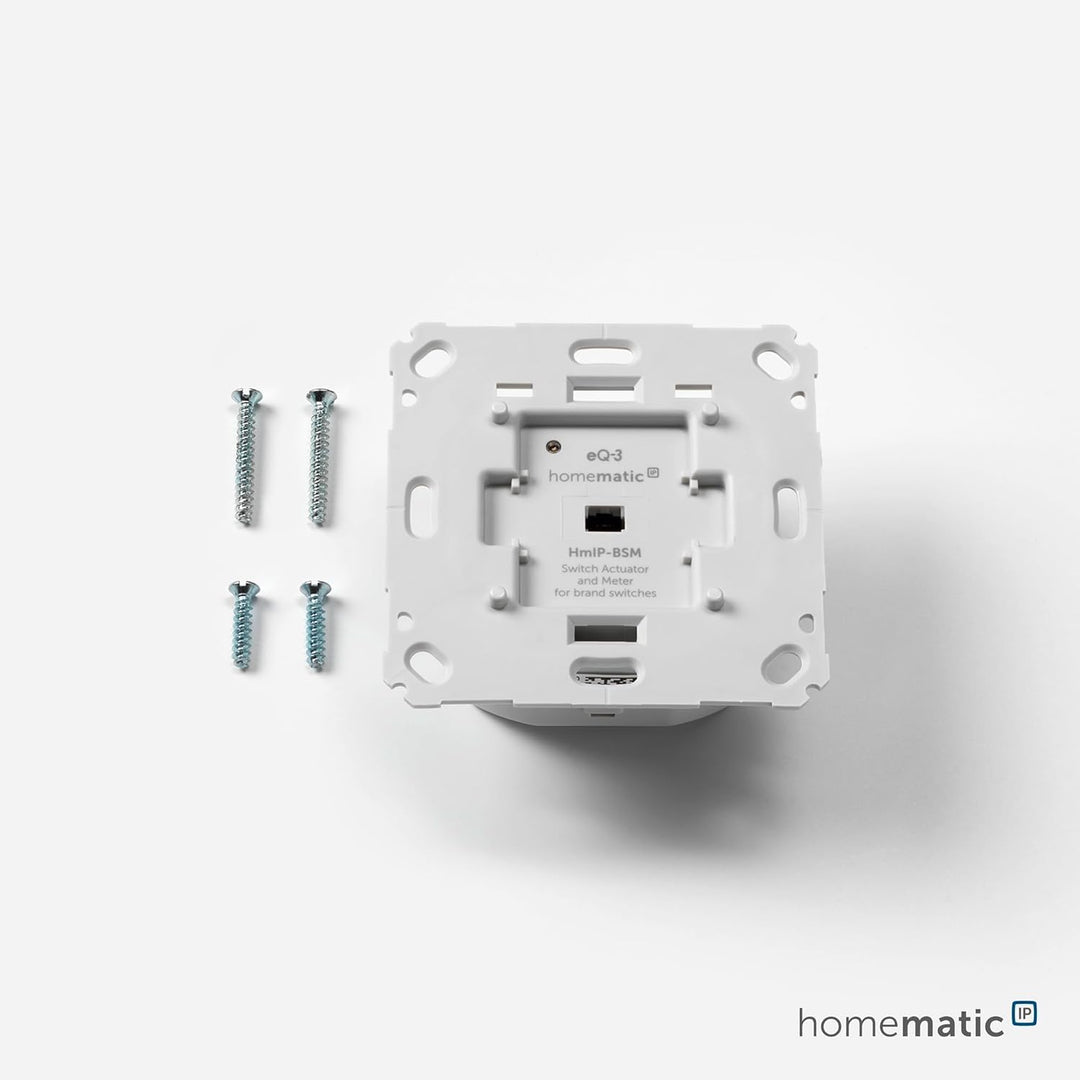 Homematic IP Smart Home Schalt-Mess-Aktor für Markenschalter, Aktor misst Strom, steuert Geräte und