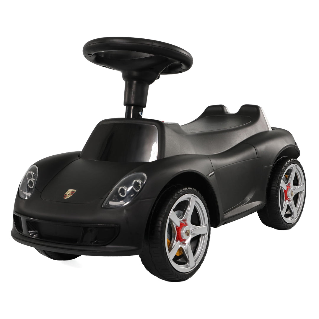 Lemodo, Porsche Carrera GT Rutschauto lizenziert schwarz, ab 18 Monaten, Kinderfahrzeug mit Scheinwe