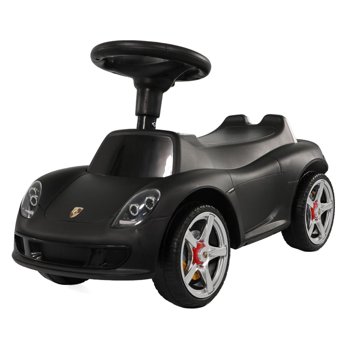 Lemodo, Porsche Carrera GT Rutschauto lizenziert schwarz, ab 18 Monaten, Kinderfahrzeug mit Scheinwe