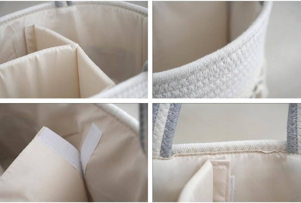 Aufbewahrungskorb Baumwollseil Gewebte Wickeltasche Wickel-Organizer | Baby-Wickeltasche Windelkorb