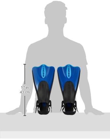 Cressi Palau Saf Fins Einstellbare Kurze Flossen zum Schwimmen und Schnorcheln Blau/Hellblau S/M, Bl