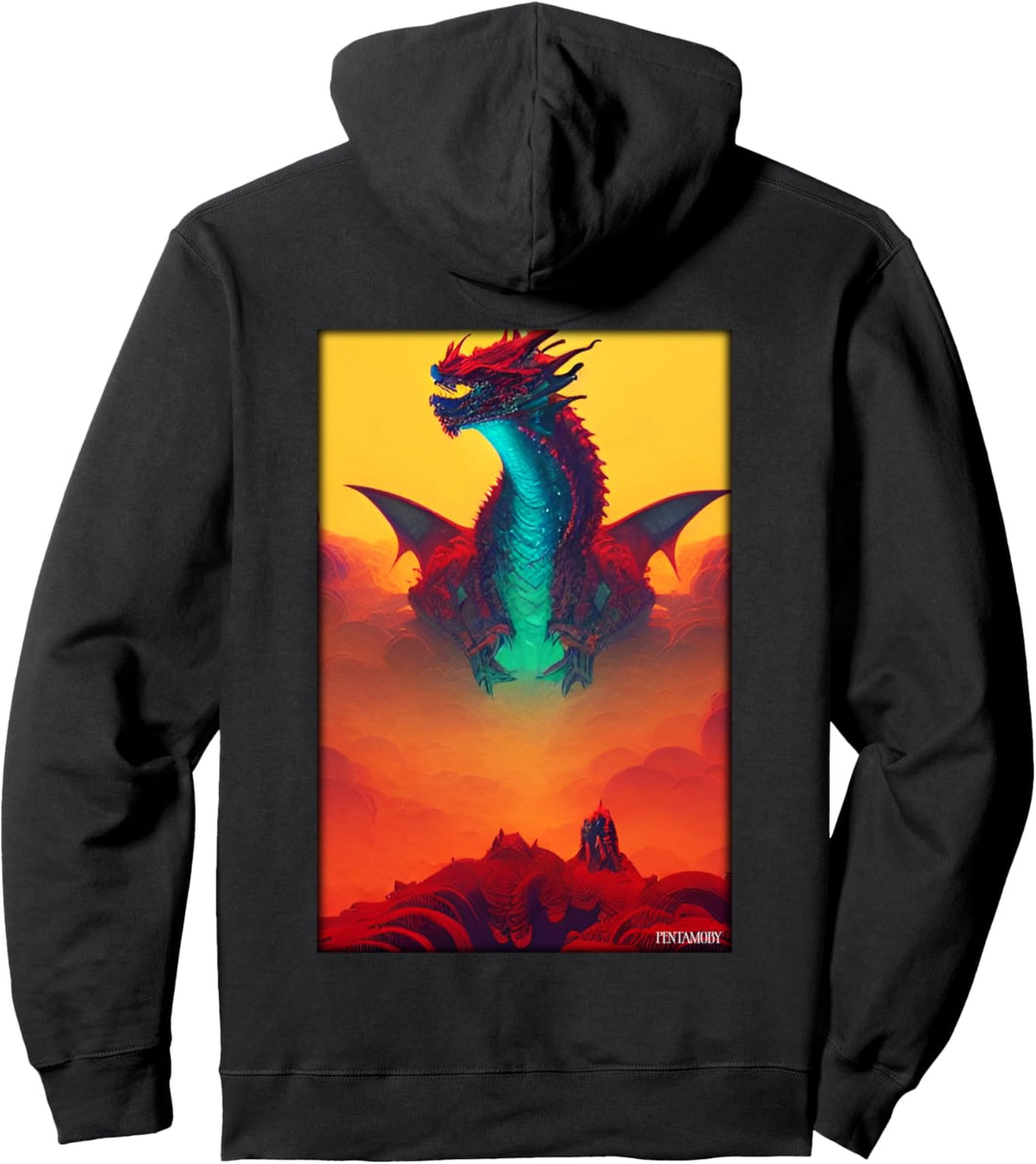 Drachen Kreatur Fantasie Pullover Hoodie