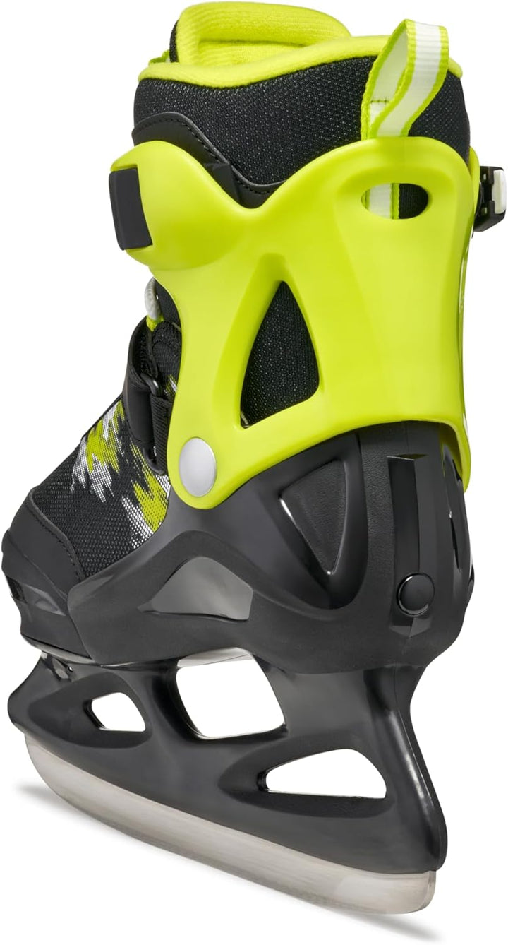 Bladerunner Micro Ice Schlittschuh Grössenverstellbar, Jungen, Schwarz/Limette 29-34 (UK: 11J-1 / US