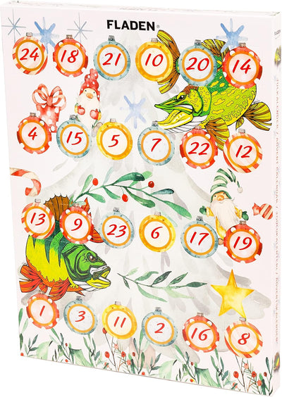 FLADEN Fishing Raubfisch Angler Adventskalender - Weihnachtskalender Angel Advents Kalender - mit 24