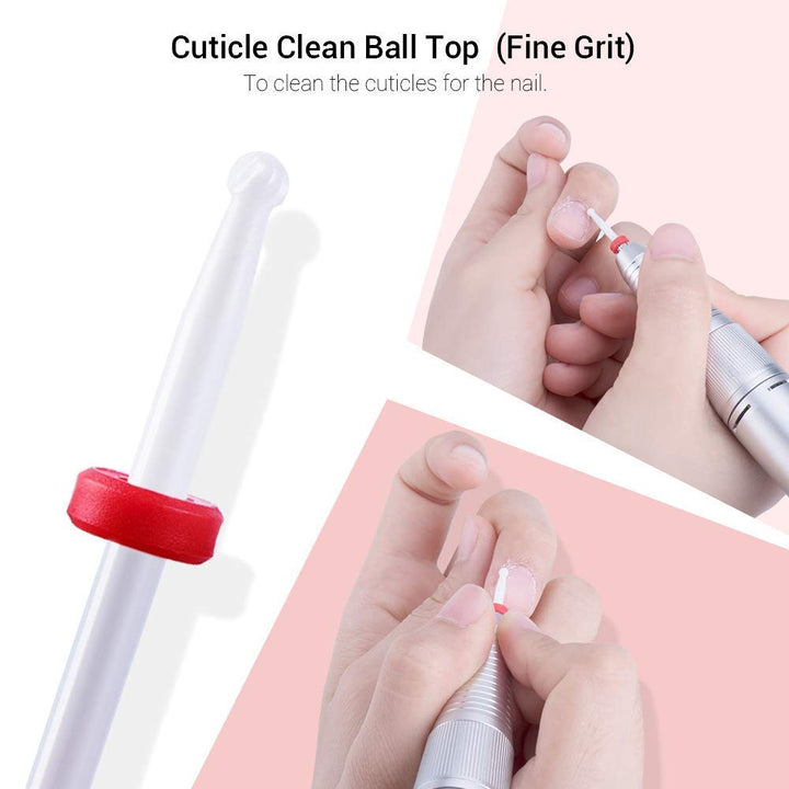 MelodySusie 7x Premium Keramik Bits Set Professioneller Schleifkörper Schleifkopf Nagelfräser Aufsät