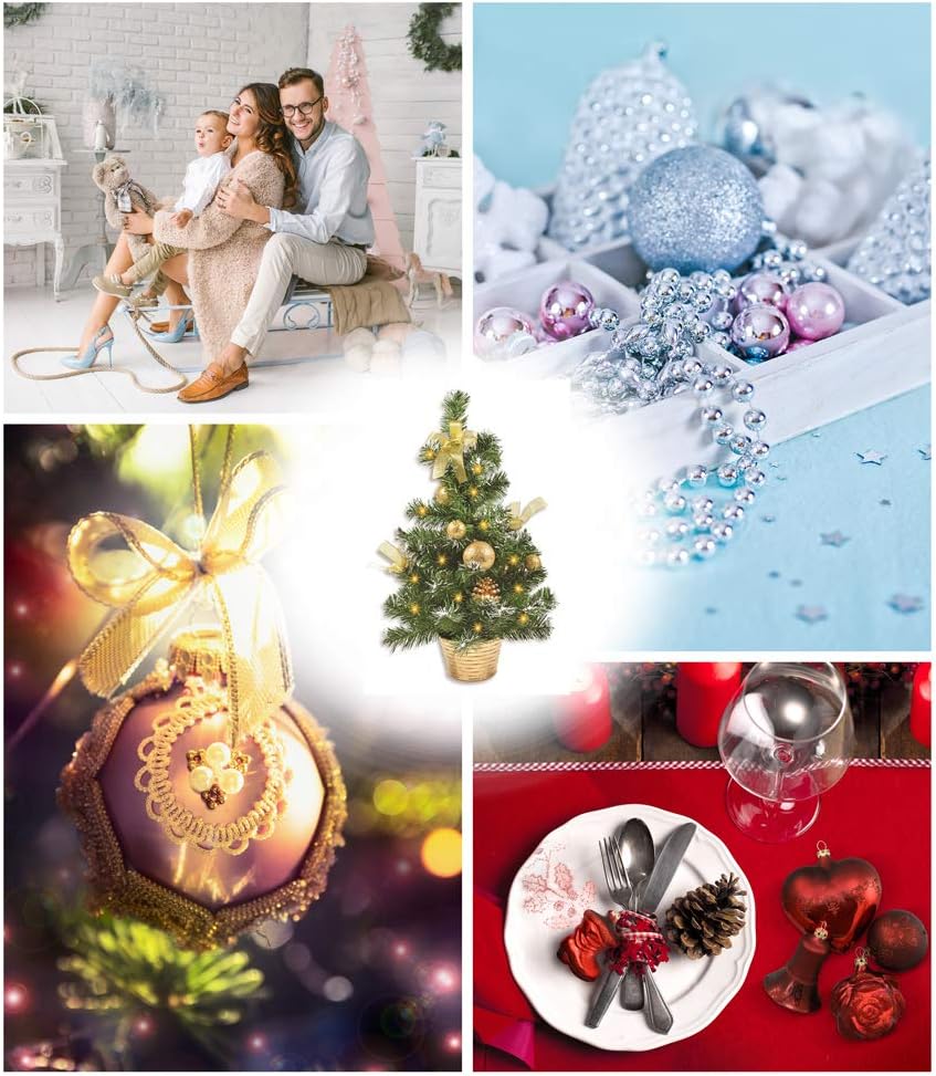 Riffelmacher Geschmückter Weihnachtsbaum beleuchtet 50cm 20257 - Gold - Weihnachtsbaum mit Lichterke