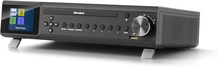 Karcher RA 2060D-B Unterbauradio mit CD-Player, DAB+ / UKW-Radio (je 30 Senderspeicher), USB zur MP3