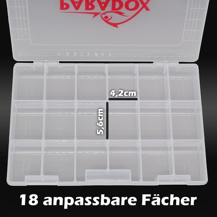 Köderboxen I 5x normale Box 27,5cm*18 * 4,5cm I Angelbox Köderbox Angeln Angelkoffer gross Tackle Bo