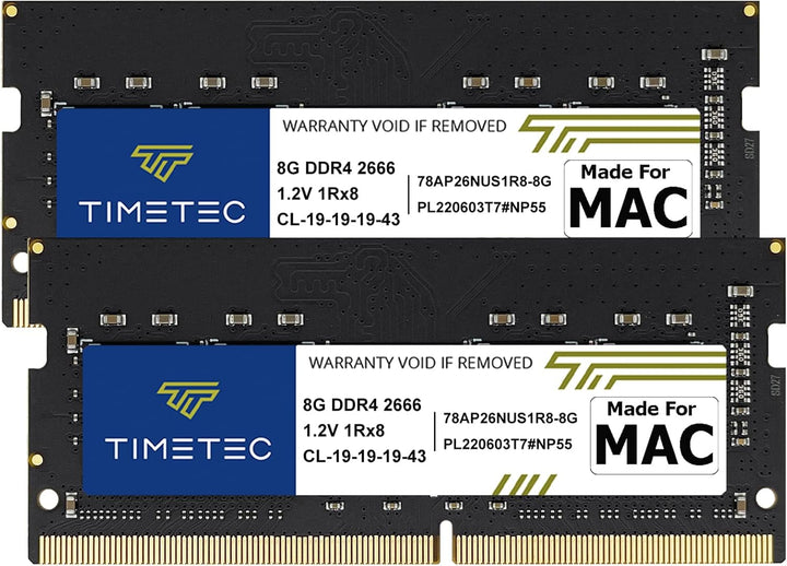 Timetec 16GB KIT (2x8GB) Kompatibel für Apple DDR4 2666MHz/2667MHz für Mitte 2020 iMac 20,1/20,2/Mit