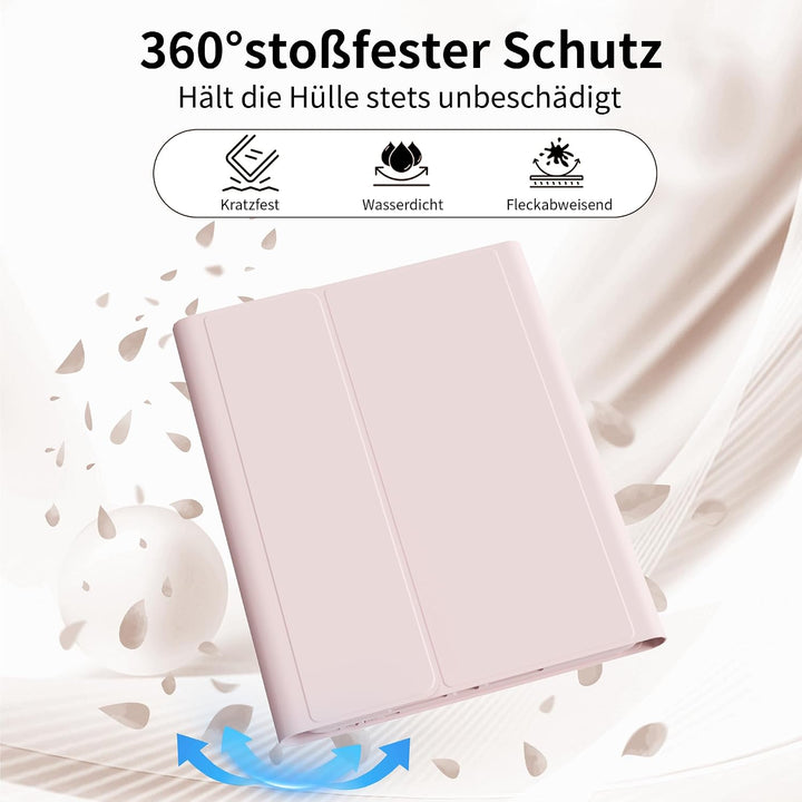 Tastatur Hülle für iPad 9. 8. 7. Generation 2021/2020/2019 10,2 Zoll mit Stifthalter, Magnetisch Blu