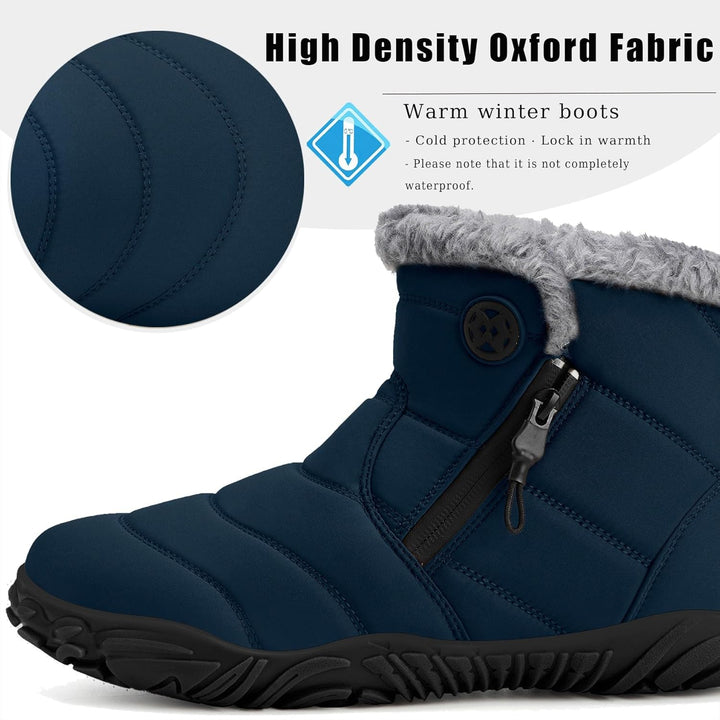 Barfussschuhe Herren Gefüttert Winterschuhe Damen Warm Winterstiefel Winter rutschfeste Breite Zehen