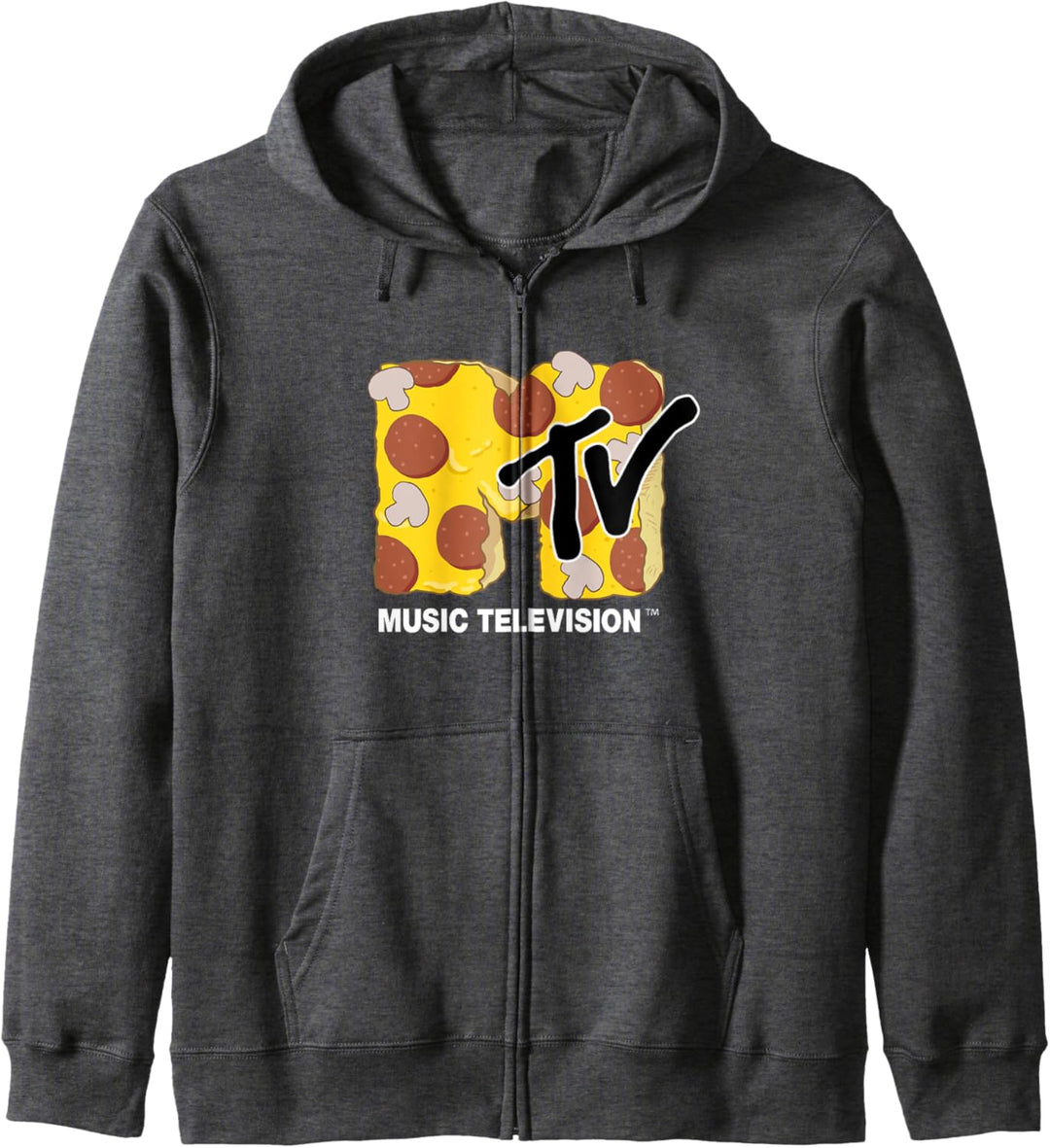 MTV Mushroom and Pepperoni Pizza MTV Logo Kapuzenjacke