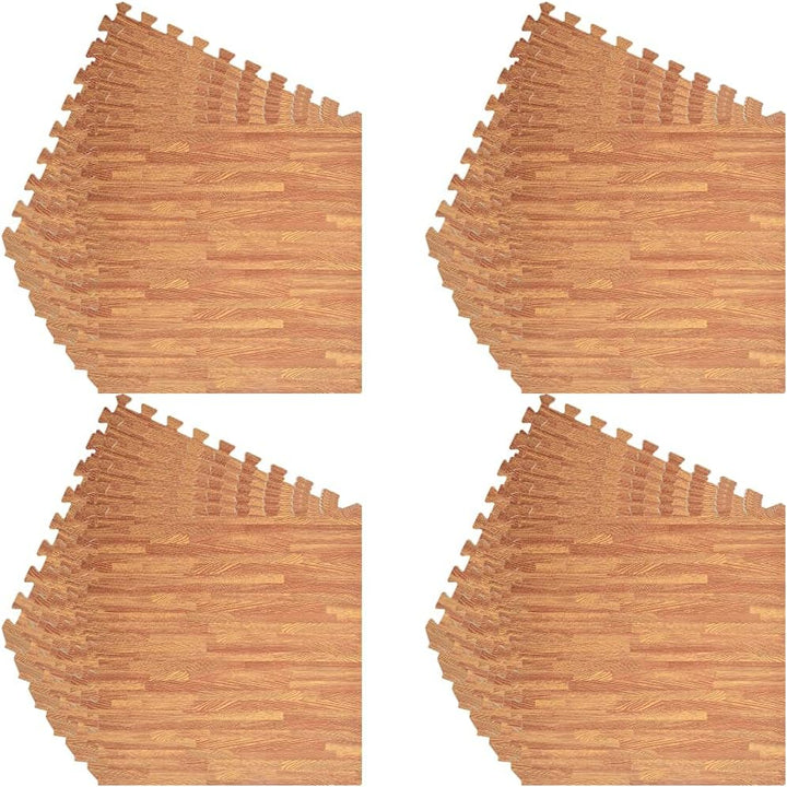 vidaXL 24x Puzzle Bodenmatte Holzoptik Schutzmatten Puzzlematten Bodenschutzmatten Sportmatten Unter