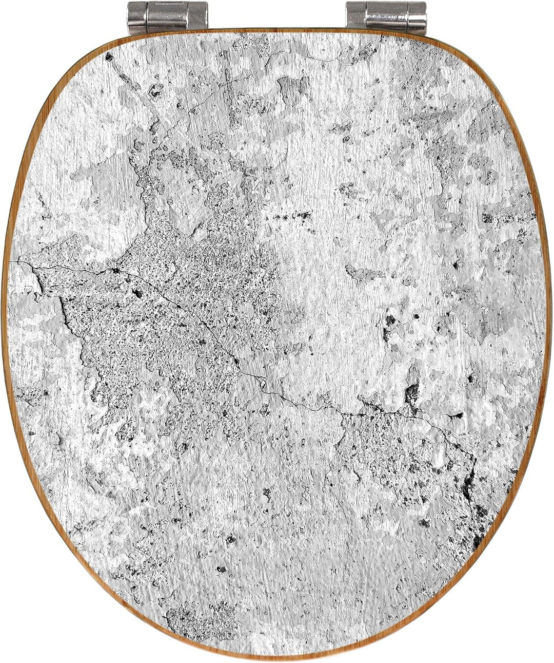 banjado Design WC Sitz Bambus Absenkautomatik 45,8x37,5cm - Toilettendeckel mit Absenkautomatik Holz