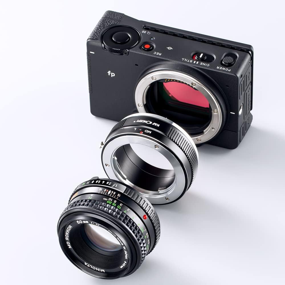 K&F Concept Objektivanschlussadapter MD-L Manueller Fokus Kompatibel mit Minolta Rokkor (SR/MD/MC) O