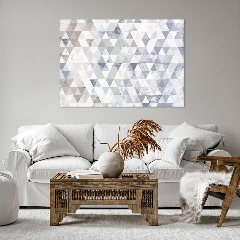 Bilder auf Leinwand 100x70cm Leinwandbild mit Rahmen Abstraktion modern Gross Wanddeko Bild Schlafzi