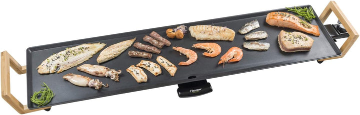 Bestron elektrischer Tischgrill, XXL Teppanyaki Grillplatte im Asia Design, Grillspass für 8 Persone