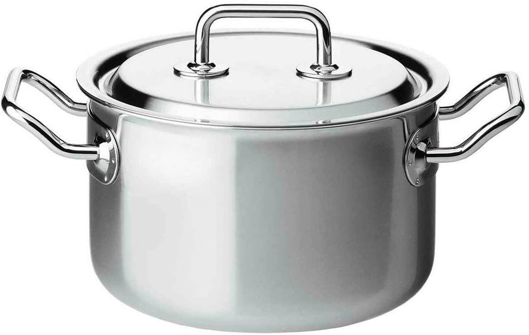 Spring 0415540618 Brigade Premium Fleischtopf mit Deckel, Edelstahl, silber, 14,6 x 24 x 30,4 cm