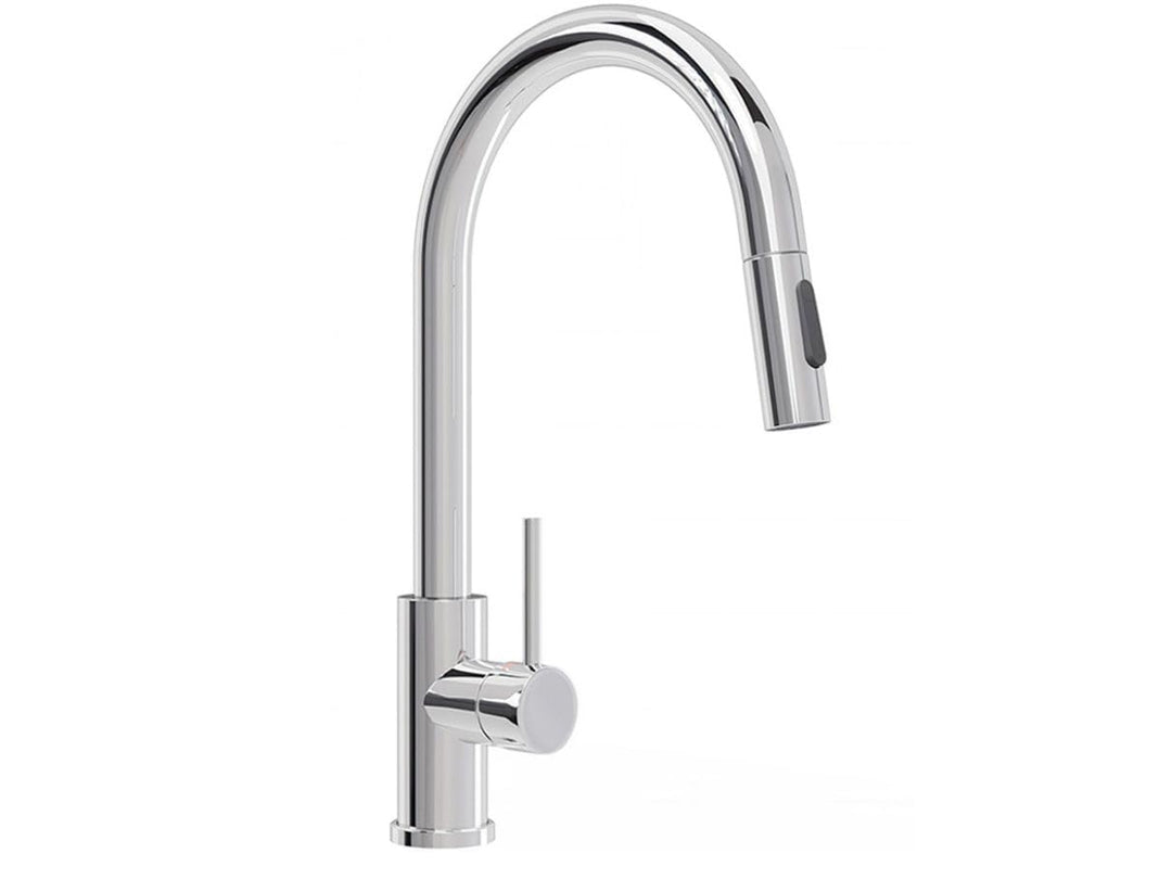 Küchenarmatur mit ausziehbarer Brause und 2 Strahlarten Primagran 9010 Chrom, Chrom