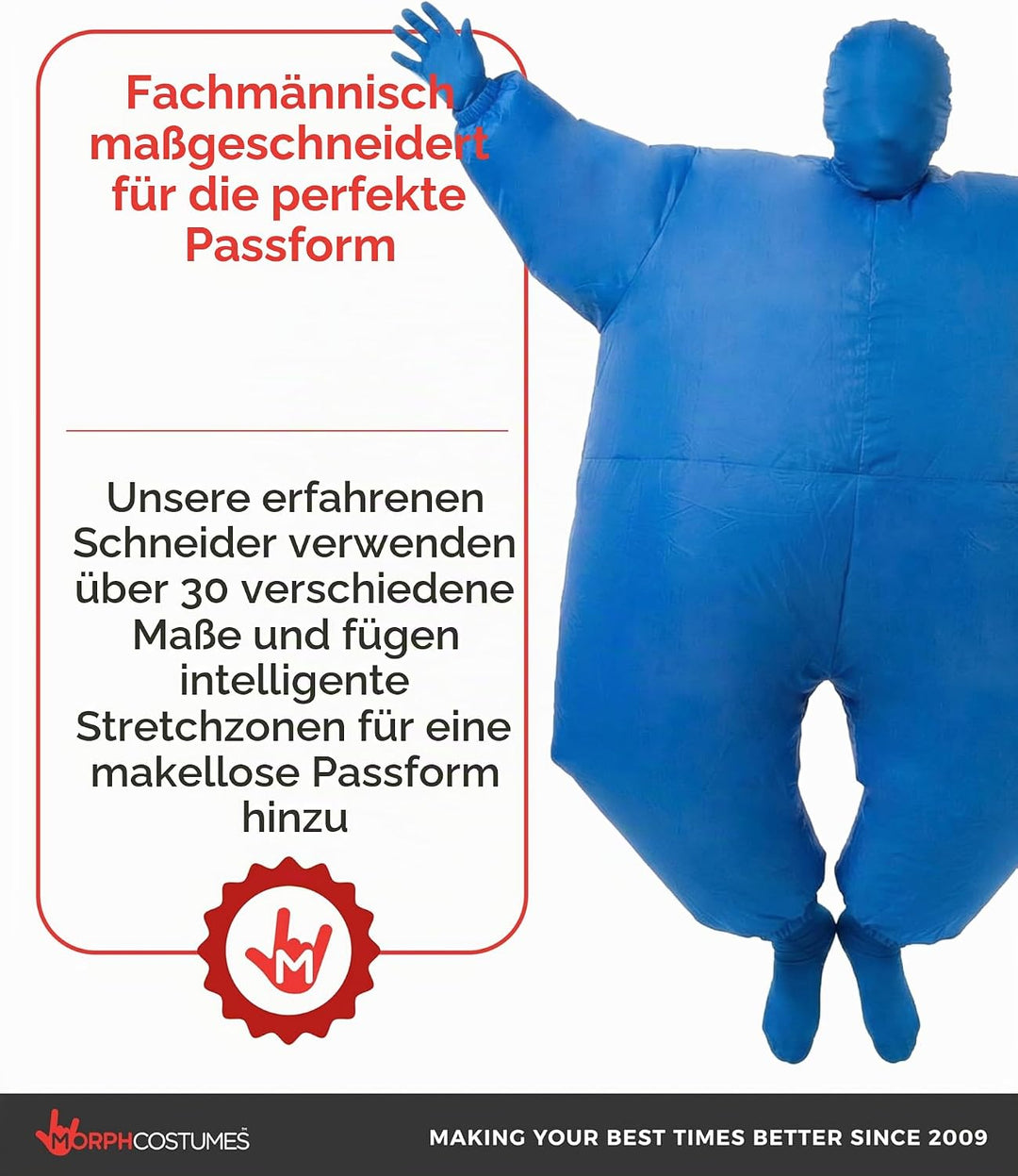 Morph Blaues Aufblasbares Kostüm für Kinder, Megamorph - Einheitsgrösse Blau Kinder, Blau Kinder
