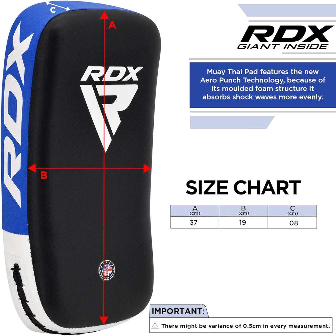 RDX Schlagpolster zum Kampfsport, Curved Trittschlagpolster Kickboxen, Muay Thai Training, Maya Hide