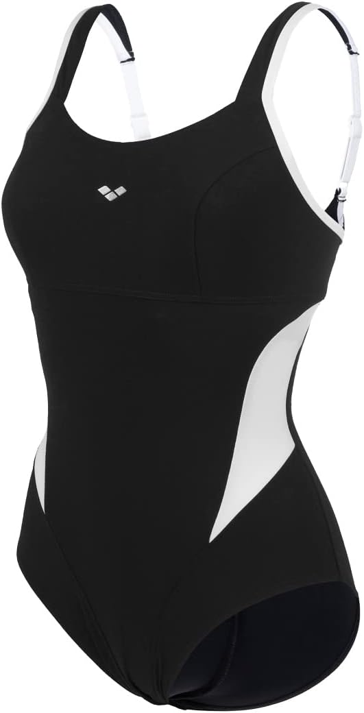 ARENA Damen Makimurax Low Cup R One Piece Swimsuit, Black-white, 48 EU