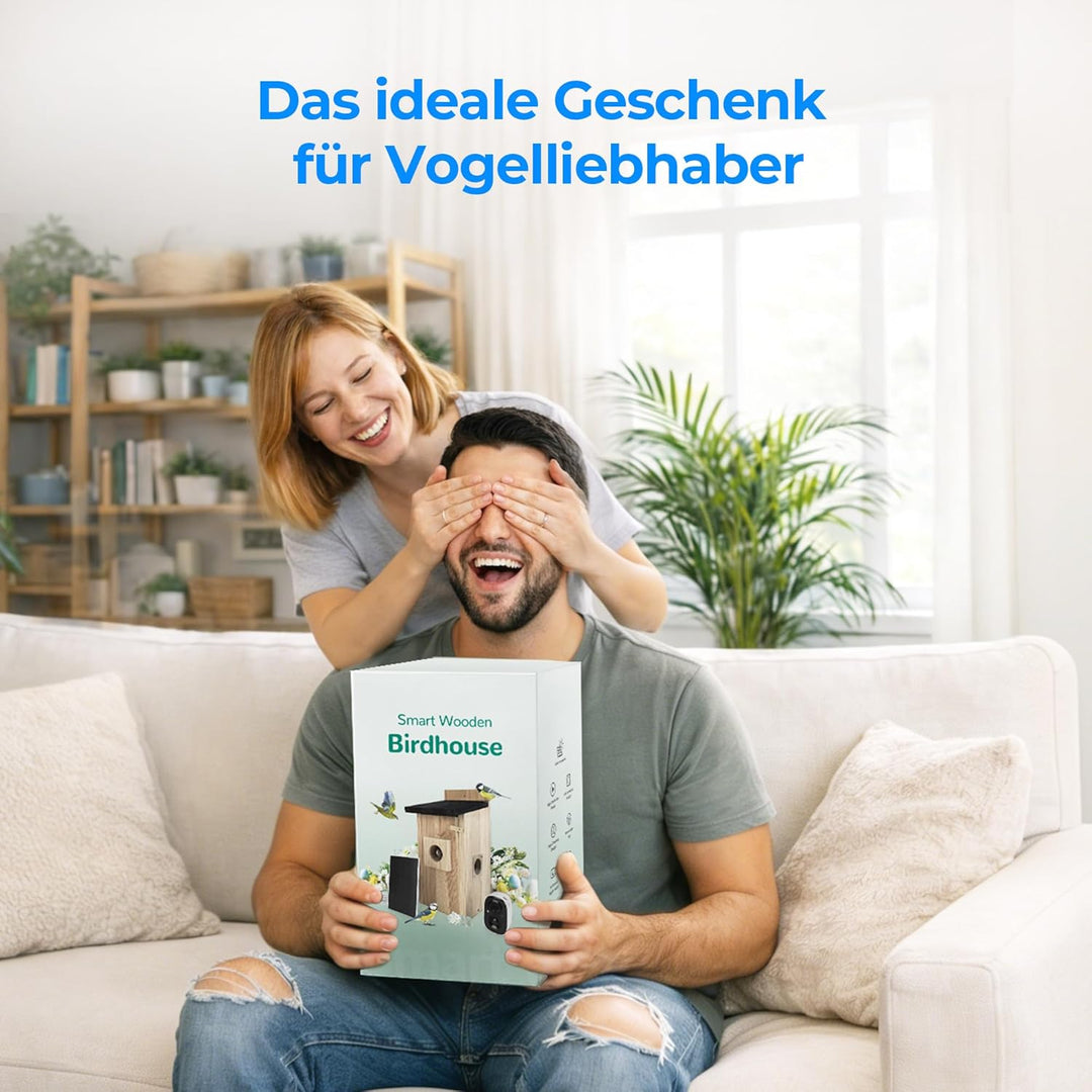Vogelhaus mit Kamera - 400W Pixel Nistkasten mit Kamera zur Echtzeit-Beobachtung des Nestbau- und Br