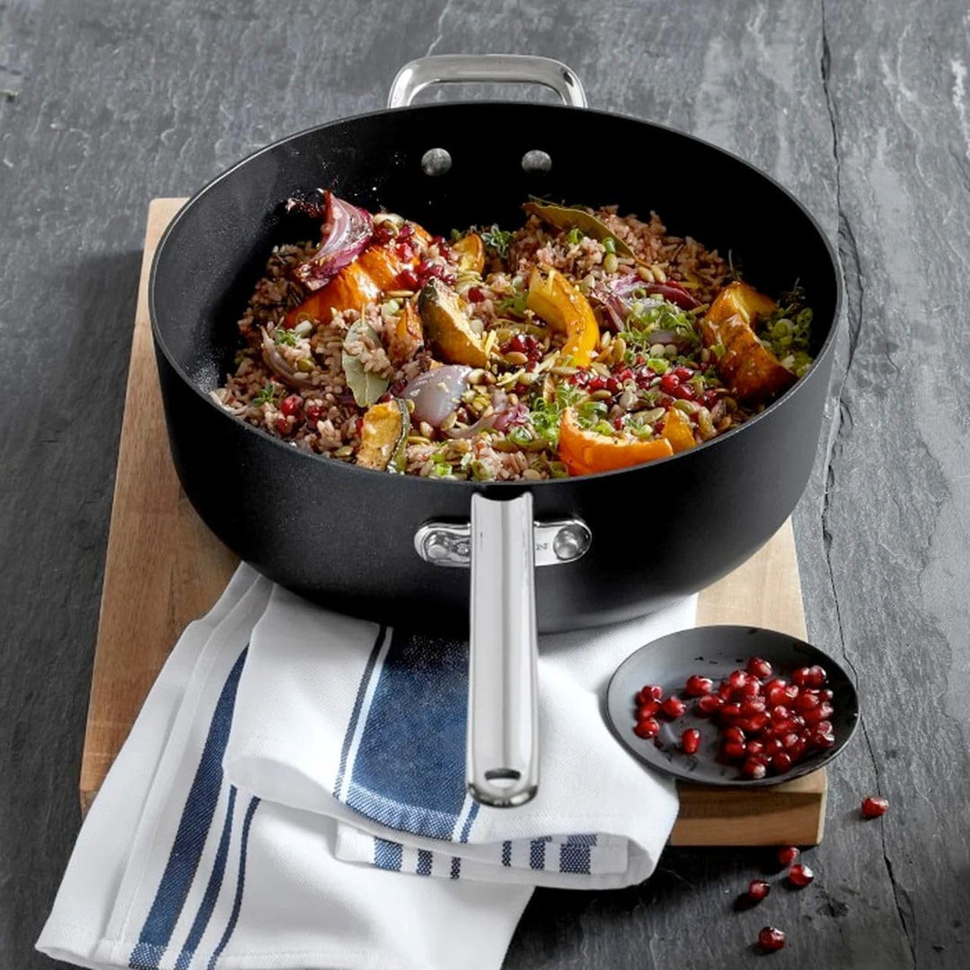 SCANPAN TechnIQ Riesiger Schmortopf 30 cm, 5,5 l | Schmorpfanne Induction | Multifunktionale Servier