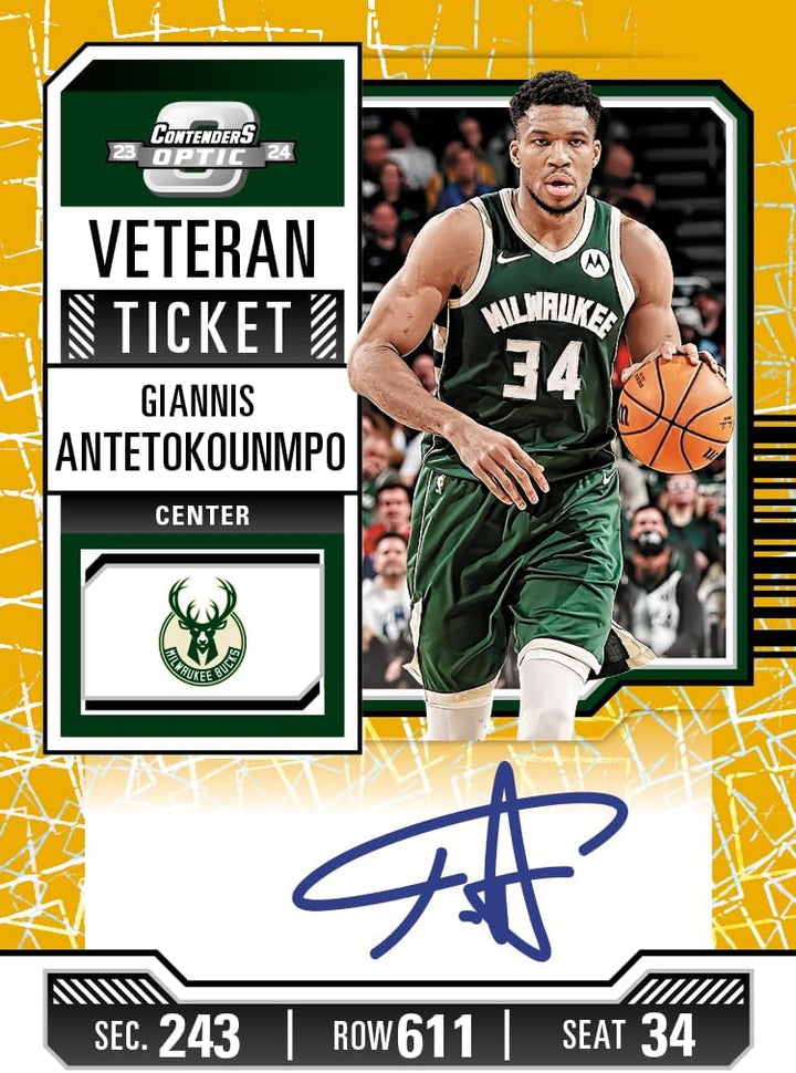 2023-24 Panini Contenders Optic NBA-Sammelkartenbox (Hobby) (1 Autogramm)