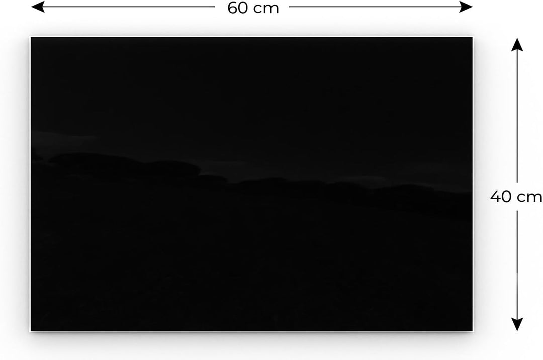 ALLboards Glasboard Magnetisch Schwarz 60x40cm, Rahmenlos, Glastafel, Magnettafel, Gehärtetes Glas,