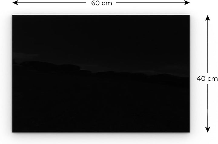 ALLboards Glasboard Magnetisch Schwarz 60x40cm, Rahmenlos, Glastafel, Magnettafel, Gehärtetes Glas,