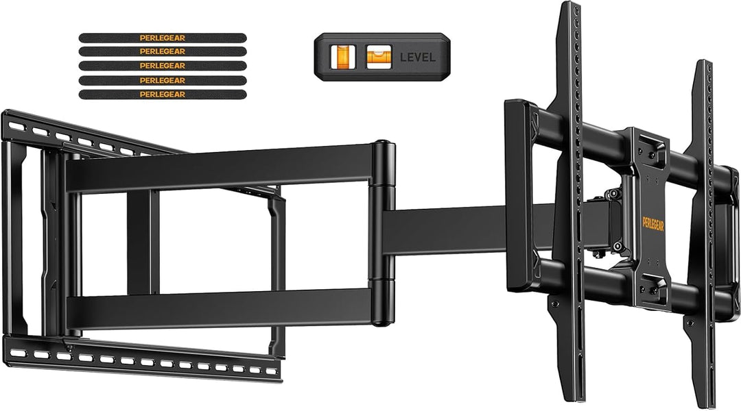 Perlegear TV Wandhalterung für 42-90 Zoll TV bis zu 68 kg Langarmige Voll-bewegliche, 1018 mm Lange
