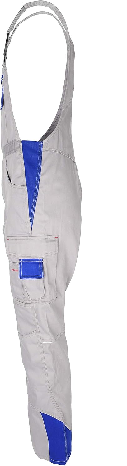 KÜBLER IMAGE VISION Arbeitslatzhose grau, Grösse 25, Herren-Arbeitslatzhose aus verstärkter Baumwoll