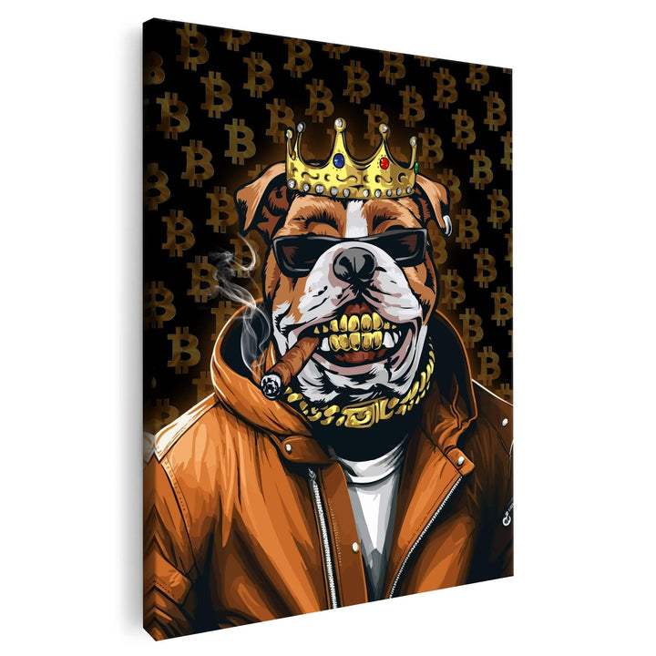 Artmazing | Pitbullbild gross hochkant | Bilder Pitbull modern auf Leinwand | Wohnzimmer | Pitbullbi