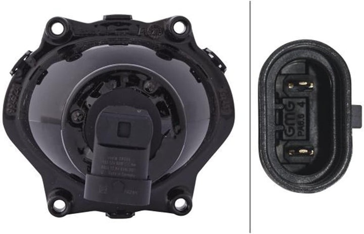 HELLA - DE/Halogen-Hauptscheinwerfer - Modul 60 - 12/24V - rund - Einbau - rechts/links - 1ML 998 57