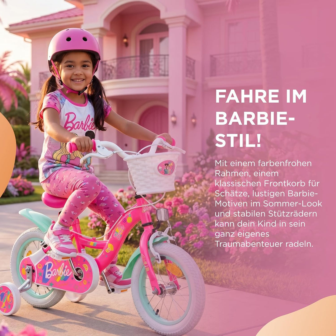Volare Kinderfahrrad | 3–5 Jahre | Doppelte Handbremse, abnehmbare Stützräder, Pedalreflektoren & Tr