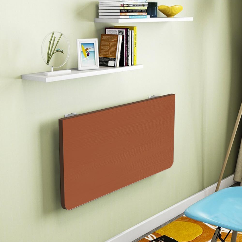 Supfine Klappbarer Wandtisch aus Holz, klappbarer Wandschreibtisch mit Halterungen, Esstische, multi