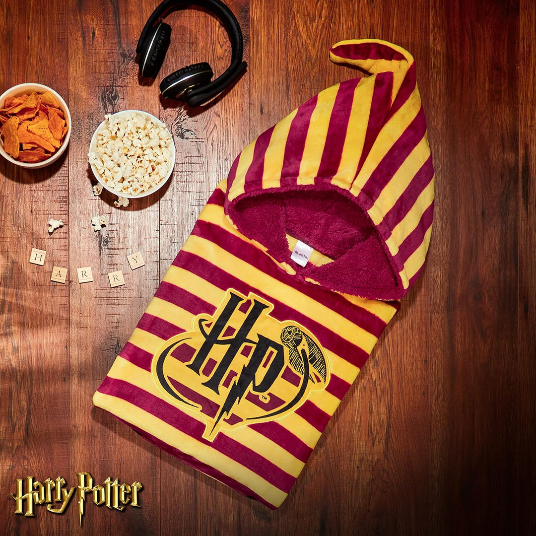 Harry Potter Kinder Hoodie Decke Übergrösse Kapuzenpullover Mädchen und Jungen Einheitsgrösse Rot, E