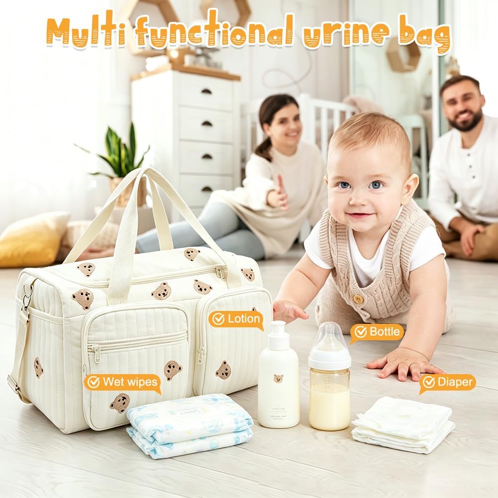 CEWROM Vielseitige Wickeltasche, Baby Wickeltasche und Umstandstasche, Leichte Gepolsterte Wickeltas
