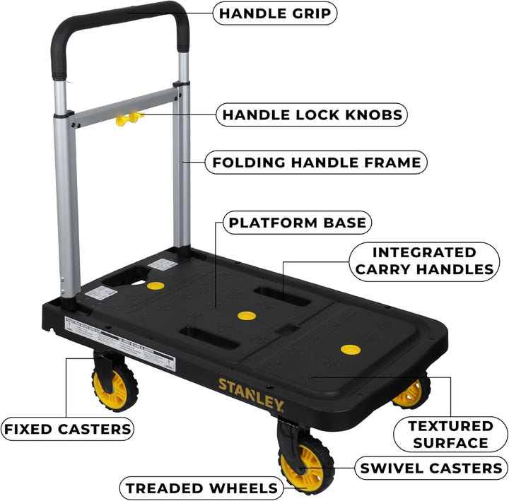 Stanley SXWTD-PC517 Plattformwagen, Nylon, Schwarz, 68x41x92