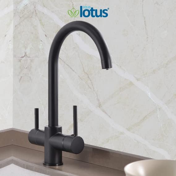 Drei-Wege-Wasserhahn 3 in 1 Armatur Küche Schwarz Wasserhahn Wasserfilter 1713