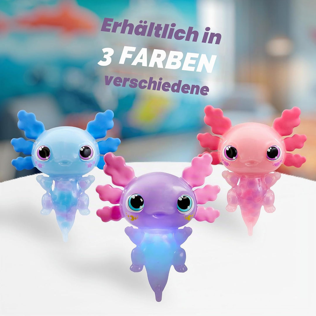 Bizak Animagic Axolotl Elektronisches und Luminisches Haustier, Blau, ab 4 Jahren, Sensorisches Spie
