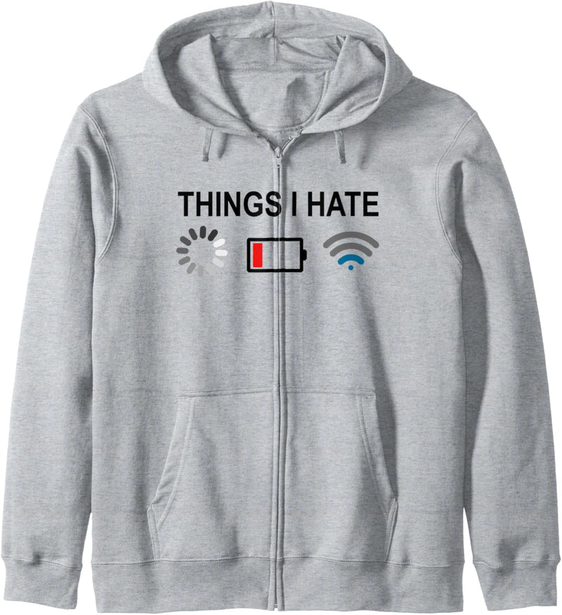 Things I Hate Programmer Gamer Computer Nerd Kapuzenjacke