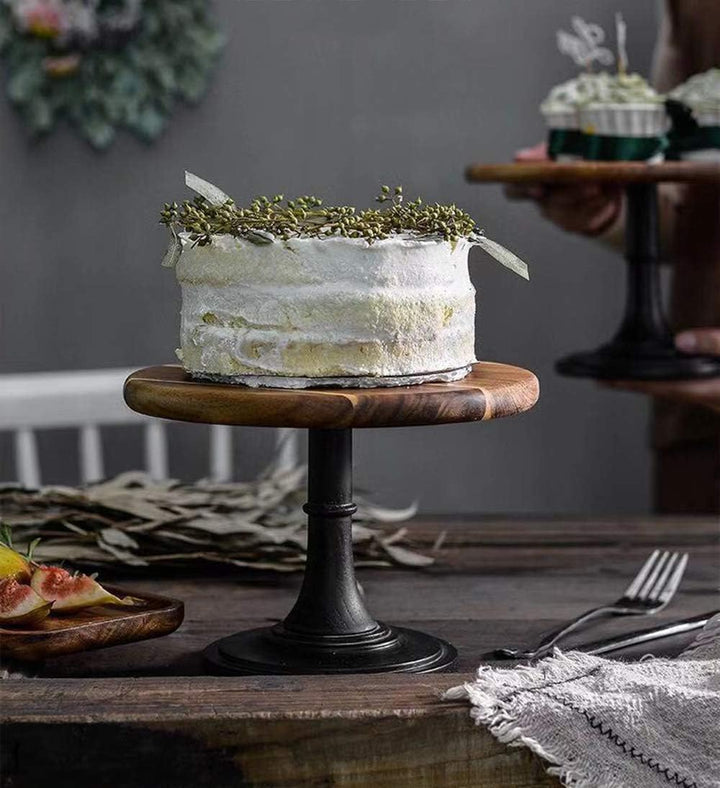 NUPTIO Tortenständer aus Holz 3er-Set: Rustikaler Ständer für Kuchen Hochzeit Dessert Ständer Holz-T