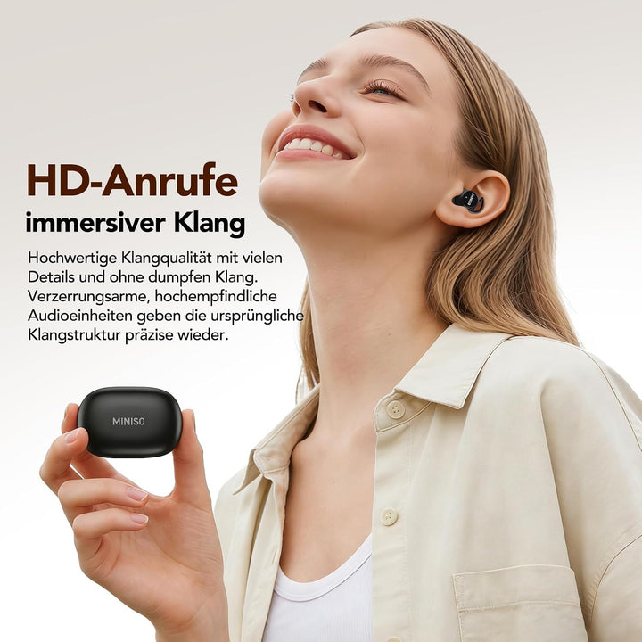 MINISO MS217 Schlafkopfhörer Seitenschläfer, Übersetzungskopfhörer mit App